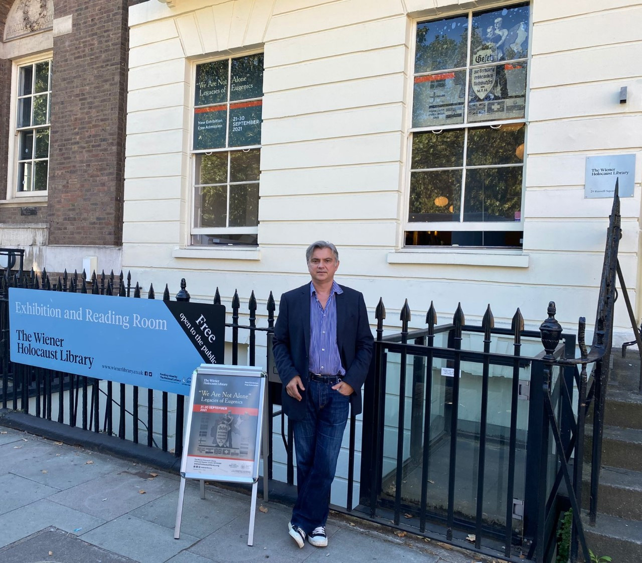 Marius Turda outside the Wiener Library