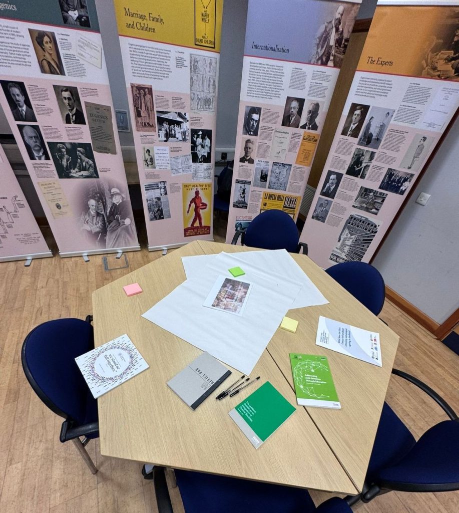 We are Not Alone exhibition panels in Sheffield on Roma Cultural Awareness Day 2025